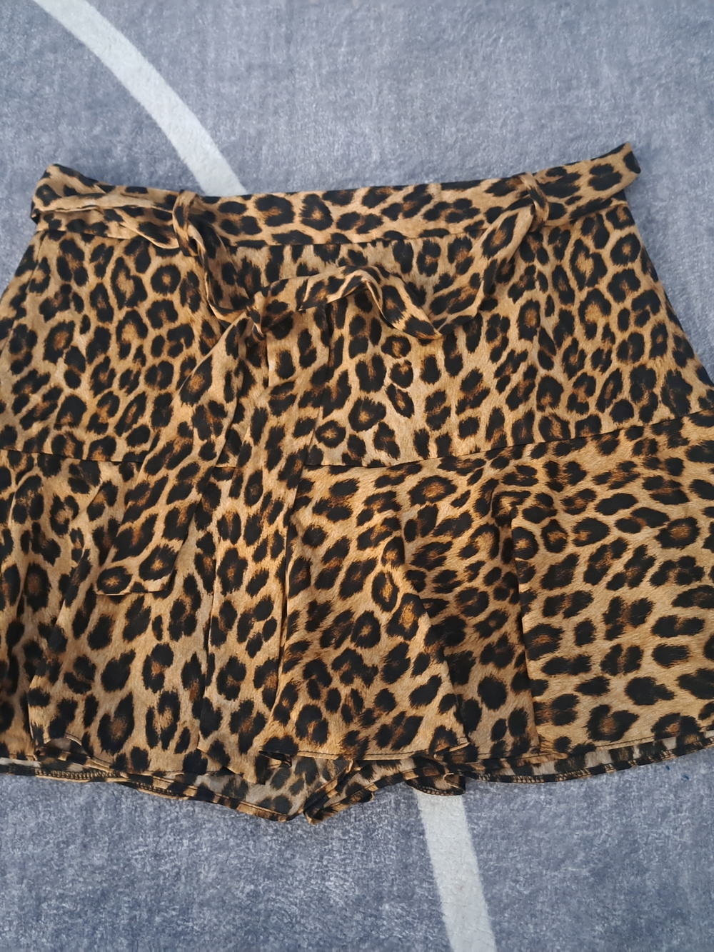 Zara Leopard Print Mini Skirt in Tan and Black